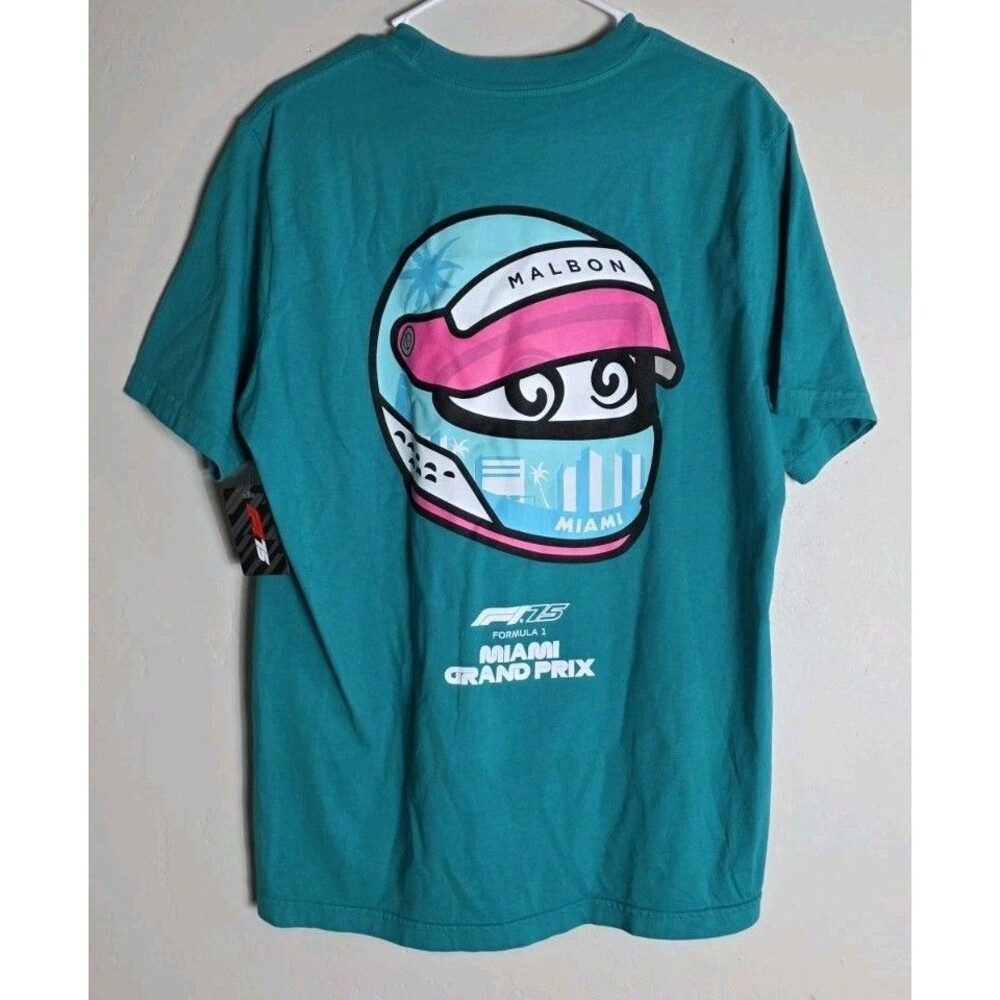 Malbon Golf Miami Formula 1 F1 Grand Prix T Shirt Size Small NWT